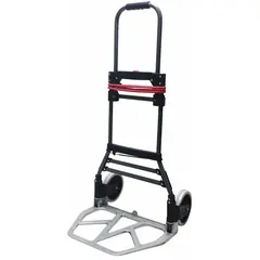 APPROVED VENDOR Telescoping Thin-Profile Folding Hand Truck, 250 lb Capacity, Silver/Black, 33892BC