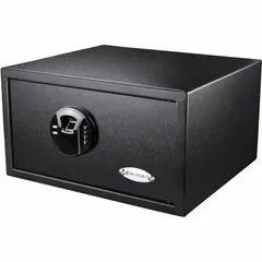 This free-standing security safe offers 0.99 cubic feet of storage for valuables, documents, and small items. Constructed from steel with two locking bolts, it provides basic theft deterrence for home, office, or retail use. Not fire rated.