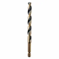 DEWALT Hex Shank Drill Bit: 11/32", 135° Split Point, Black & Gold HSS, Impact Rated (MPN DWA5022)