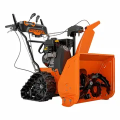 This ARIENS gas-powered snow blower is equipped with a 4-cycle Ariens engine and variable speed settings for adjustable clearing pace. Designed for walk-behind operation, it is suited for clearing snow from driveways, sidewalks, and parking areas.