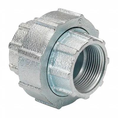 BRIDGEPORT FITTINGS Threaded Coupling - Three-Piece: Iron, 3 in Trade Size, 3 3/4 in Overall Lg - Self-Aligning Three-Piece Threaded Couplings
