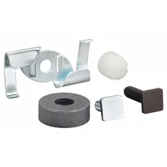 Grid-ceiling mounting clip for 9/16 in flush or drop tile ceilings with inverted T-grid systems. Provides a secure attachment point for lighting fixtures in suspended ceiling applications. Silver finish.