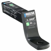 This steel ball mount features a powder-coated, corrosion-resistant finish. It has a 1-inch compatible ball shank diameter and a 12 11/16-inch overall length. Designed for Vehicle Class IV applications, it provides a quick connection to the receiver. Suitable for towing trailers, boats, and other heavy loads requiring a Class IV hitch