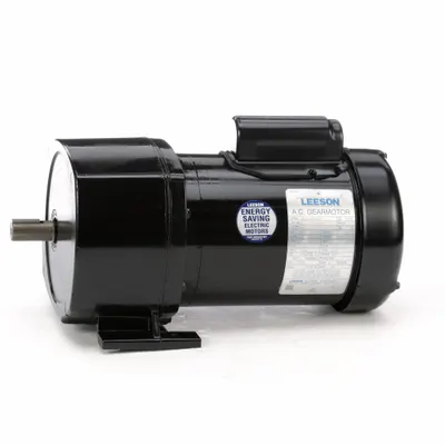 LEESON Gearmotor: Parallel, Single Output Shaft, Capacitor-Start, TEFC, 59 RPM - Parallel Shaft AC Gearmotors