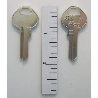 KABA ILCO Key Blank: Compatible with Master Locks, Key ID # M4, Brass - Door Lock Key Blanks