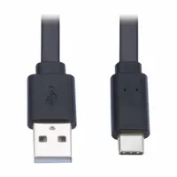 EATON TRIPP LITE Usb Cable: Type A End 1, Type C End 2, Black, 6 ft Lg, 2.0 USB Specification (MPN U038-006-FL)