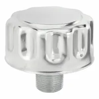 Steel filter breather vent with 3/4" NPT thread and 40-micron filtration. General-duty design for pressure equalization and contaminant removal in hydraulic reservoirs, gearboxes, and industrial fluid systems. Overall diameter 2 7/8 in