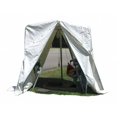 SELLSTROM Welding Space Tent, PVC, 6.5 ft W x 6.5 ft H, White
