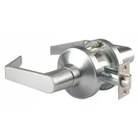 Passage lever lockset for interior doors where locking is not required, such as hallways or closets. Features a satin chromium-plated die cast zinc finish, ANSI F75 function, and GT126 Philadelphia style. ADA compliant for accessibility. Not ligature-resistant and has no visual indicator