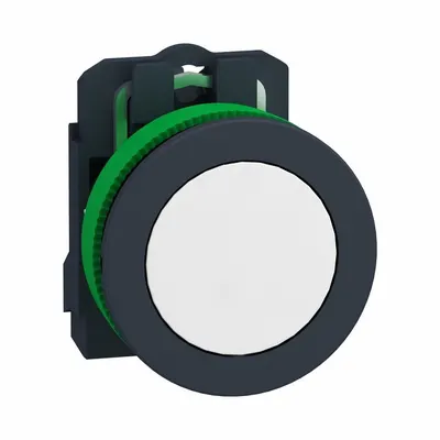 SCHNEIDER Flush Push Button Operator: Non-Illuminated, Flush Profile, Non-Metallic - Flush-Mount Push Buttons