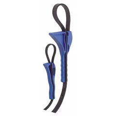 This strap wrench set includes two wrenches with handle lengths of 4 1/2 in and 3 1/4 in, made from polypropylene. The reinforced neoprene rubber straps accommodate outside diameters from 4 in to 12 in. Used for gripping and turning cylindrical objects such as pipes, filters, and fittings without marring surfaces.