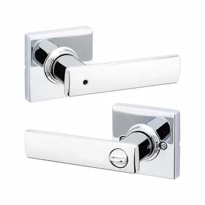 KWIKSET Door Lever Lockset: Privacy Lever Locksets, Chrome