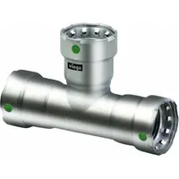 VIEGA MEGAPRESS Crimp Tee Fitting: 1 1/4 in Pipe x 1 1/4 in Pipe x 1 1/4 in Pipe Size, EPDM (MPN 90845)