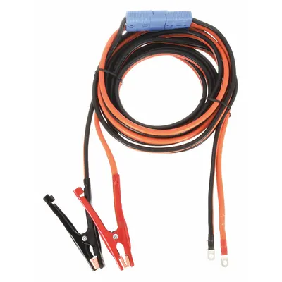 WESTWARD Booster Cable: Crimped, 4 AWG, Spring Clamp Grip, 20 ft Cable Lg - Plug-In Jumper Cables