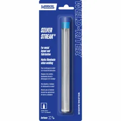 Soapstone refill for metal marking on hot, cold, wet, or oily surfaces. Writes on steel, iron, and other metals where standard markers fail. Resists heat and moisture for legible marks on rough or smooth metal surfaces without smudging. Used for layout, cutting, and quality inspection tasks in metal fabrication and welding.