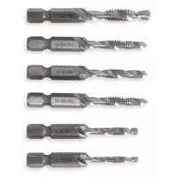 GREENLEE Drill, Tap, Countersink Set: 6 Pc (MPN DTAPKIT)
