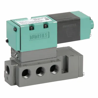 NUMATICS Solenoid Air Control Valve: Four-Way / Two-Position, Single Solenoid - Numatics Mark 15 Directional Control Valves