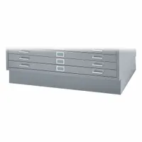 SAFCO PRODUCTS Flat File Cabinet Base: Gray, 6 in Overall Ht, 32 3/4 in Overall Dp, Closed Base (MPN 4997GRR)