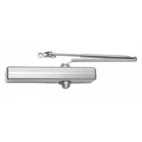 Grade 2 medium duty aluminum door closer with regular arm and non-hold open function. Adjustable spring size 6 for interior or exterior use. ADA compliant. Length 12 1/2 inches