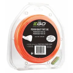 Twisted trimmer line in green and silver, 0.095-inch diameter, 160-foot overall length. Designed for use with string trimmers for cutting grass and weeds along edges, fences, and other areas. Compatible with EGO STA1500 model.
