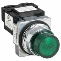 SIEMENS Pilot Light: 30 mm Panel Mounting Size, Green, LED, 240 V AC Max Volt Rating (Supply) (MPN 52PL4H3XB)