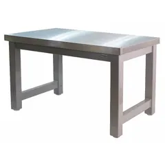 This fixed-height workstation features a stainless steel work surface measuring 72 inches by 30 inches in a gray finish. With an overall load capacity of 20,000 lb, it is suited for industrial assembly, maintenance, and testing applications where heavy machinery, tooling, or components are supported.