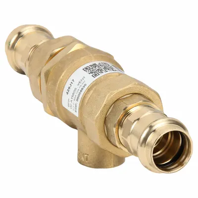 Watts Dual Check Valve: 9D, 3/4 in Pipe Size, Press x Press, 18.7 gpm Flow Rate - Continuous Pressure Dual Check Backflow Preventers