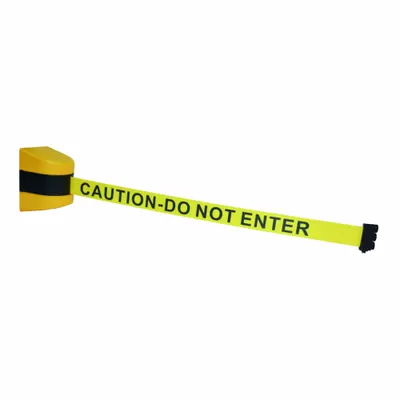 OEM Wall Mounted Retractable Belt Barrier: Magnet - Magnetic-Mount Retractable Belt Barriers