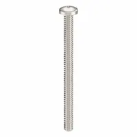 Pan head machine screws with #4-40 thread, 1-1/2 inch length, made from 316 stainless steel with a plain finish. Phillips drive with #1 drive size. Suitable for fastening components in assemblies requiring corrosion resistance