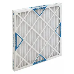 MERV 8 pleated air filter with synthetic media and a beverage board frame. Measures 24 in x 24 in x 2 in. Suitable for general-use HVAC applications, capturing dust, pollen, and mold spores in commercial and industrial systems.