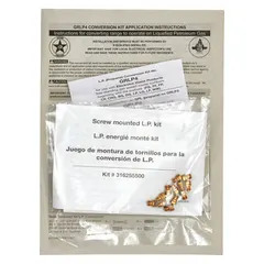 Conversion kit for Electrolux ovens, enabling configuration changes for different fuel types or installation requirements. Used by technicians to adapt oven settings for safe and proper operation.