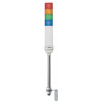 SCHNEIDER Tower Light Assembly: 4 Tier, Blue/Green/Orange/Red, Sounder Tier Included - Four-Tier Tower Light Assemblies