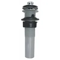 WATCO Sink Drain: Plastic, Chrome, 1 1/4 in Overall Dia, Slip, 1 1/4 in Pipe Dia, Includes Overflow (MPN 700-PP-ABS-CP)