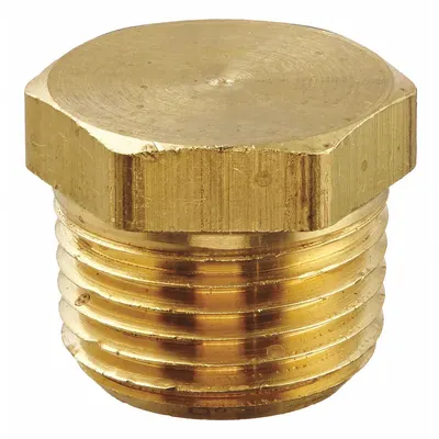 WEATHERHEAD Hydraulic Hose Plug: Brass, 1/2 in Fitting Size, 1,200 psi Max. Working Pressure @ 70 F - Hydraulic Hose Plugs