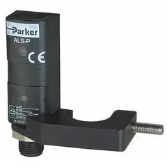 The ALS-PH is a solid-state switch pneumatic position sensor for positioning applications. It provides a PNP output that can be configured as normally open or normally closed. Operating on 10-30V DC with a maximum current rating of 100 mA, it is used to detect cylinder piston position in industrial automation systems.