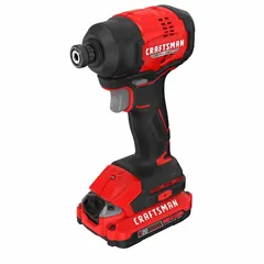 This brushed, pistol-grip cordless impact driver delivers 800 in-lb of max torque and a no-load speed of 2,900 RPM. It includes one 2.0 Ah battery. Suitable for driving fasteners and loosening nuts in assembly, maintenance, and construction tasks.