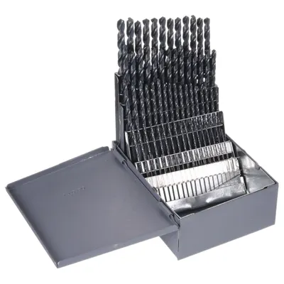 CHICAGO-LATROBE Jobber Length Drill Bit Set: 80 Pc, #80 to #1, 118° Point - General Purpose High-Speed Steel Jobber-Length Drill Bit Sets
