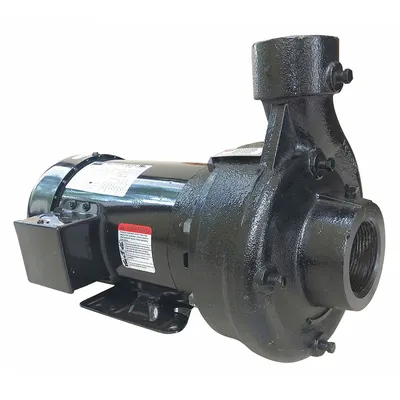 Dayton Centrifugal Pump: 2 hp, 230/460V AC, 50 ft Max Head, 2 in - 2 to 3 HP Straight Centrifugal Pumps