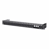 METZ CONNECT Patch Panel: Rack, ABS, 24 Ports, Unequipped (MPN 130A20-BK-E)