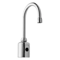 CHICAGO FAUCETS Bathroom Sensor Faucet: HyTronic Gooseneck, Cast Brass, Polished Chrome Finish (MPN WWG116.203.AB.1T)