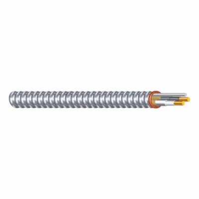 SOUTHWIRE Metal Clad Cable: 14 AWG, 2 Conductors, Copper, 50 ft, Aluminum, Std - Armored Cables with Bonded Aluminum Wires