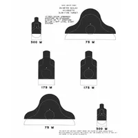 ACTION TARGET Shooting Range Targets: Tagboard Paper, Bullseye Target, 22 1/2 in Ht, 100 PK (MPN M16A1-25MSFTT-100)