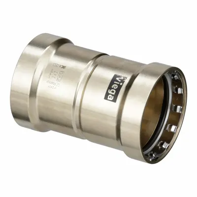 VIEGA MEGAPRESS Transition Coupling, 2 in CTS x 2 in Pipe, Press-fit x Press-fit - Copper & Bronze Press Tube Fittings for Dissimilar Materials