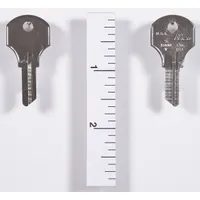 Key Blank: Compatible with Hudson Locks, Key ID # CO68, 5 Pins, Brass, Nickel Plated (MPN S1000V-CO68)