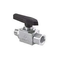 HAM-LET High Performance Ball Valve: 1/4 in, 316 Stainless Steel, Straight, MNPT x FNPT, Three-Piece (MPN H6885SSN1/4PSS)