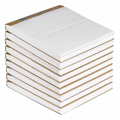 PIG Sorbent Pad MAT4125, 15 in x 14 in, White, 90 PK - Sorbent Pads