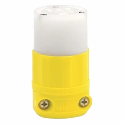 LEVITON Straight Blade Connector: 5-15R, 125V AC, 15 A, 2 Pole, 3 Wire - General Purpose Connectors