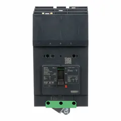 3-pole molded case circuit breaker rated 15 A at 525V AC with a maximum interrupting rating of 25kA at 277/408V AC. Features fixed instantaneous trip, ABC phase connection, and I-Line ON End terminal connection. Suitable for overcurrent protection in power distribution panels and switchboards.