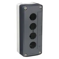 SCHNEIDER ELECTRIC Push Button Enclosure: 22mm, 4 Holes, Non-Metallic, NEMA 13/4X (MPN XALD04H7)