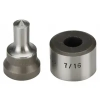 ENERPAC Punch and Die Set: 3/8 in Bolt Size (In.), 0.38 Cold Rolled C-1018, 0.44 in Boilerplate (MPN SPD438)